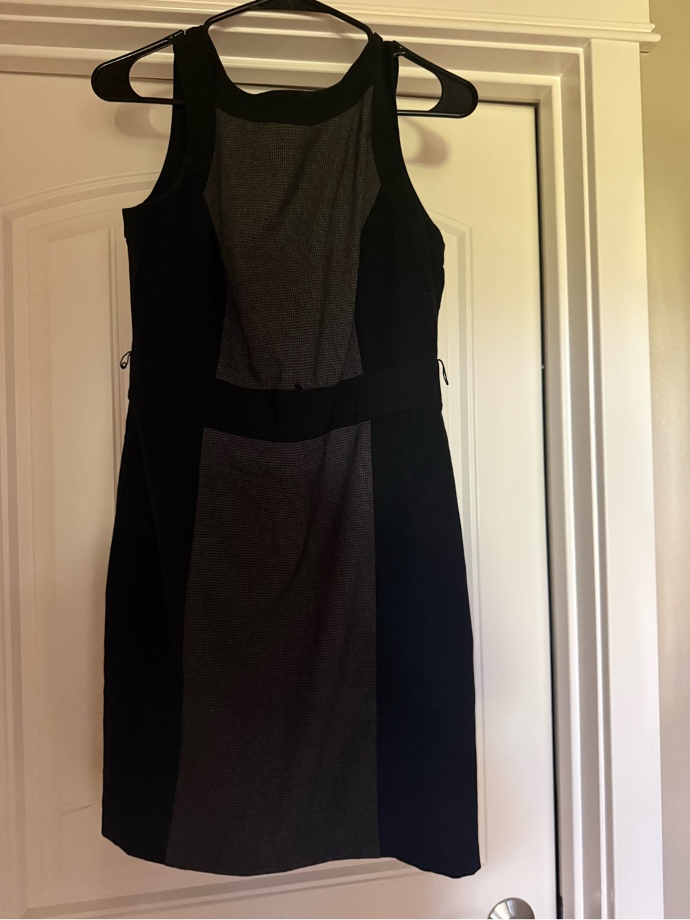 BCX Black Midi Dress with Gray Center Panel